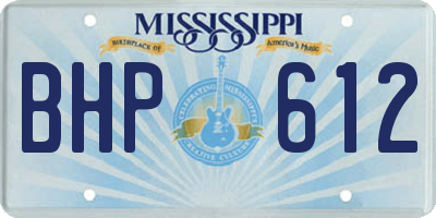 MS license plate BHP612