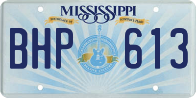 MS license plate BHP613