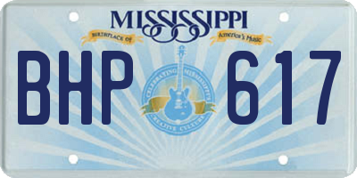 MS license plate BHP617