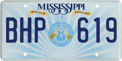 MS license plate BHP619
