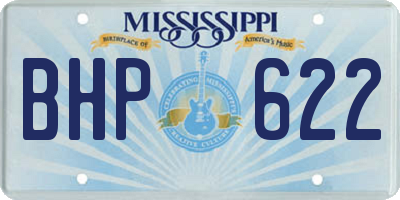 MS license plate BHP622