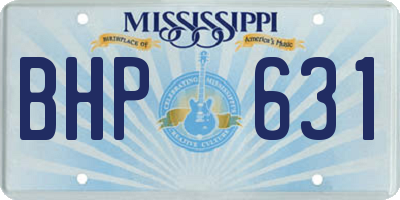 MS license plate BHP631