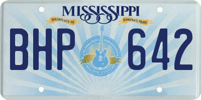 MS license plate BHP642