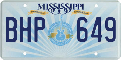 MS license plate BHP649