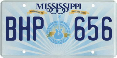 MS license plate BHP656