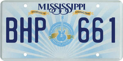MS license plate BHP661