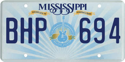 MS license plate BHP694