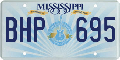 MS license plate BHP695