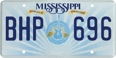 MS license plate BHP696