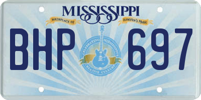 MS license plate BHP697