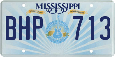 MS license plate BHP713