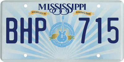 MS license plate BHP715