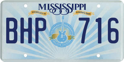 MS license plate BHP716