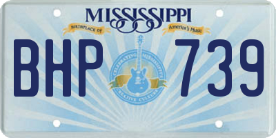 MS license plate BHP739