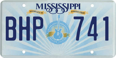 MS license plate BHP741