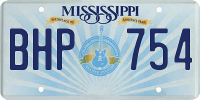MS license plate BHP754