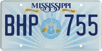 MS license plate BHP755