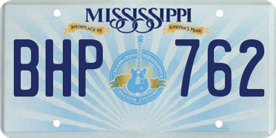 MS license plate BHP762