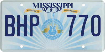 MS license plate BHP770