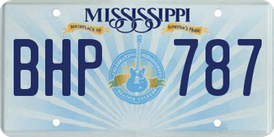 MS license plate BHP787