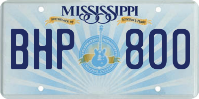 MS license plate BHP800