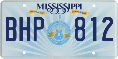 MS license plate BHP812