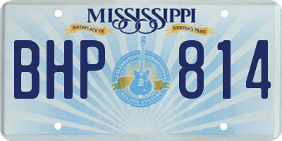 MS license plate BHP814