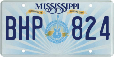 MS license plate BHP824
