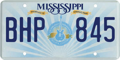 MS license plate BHP845