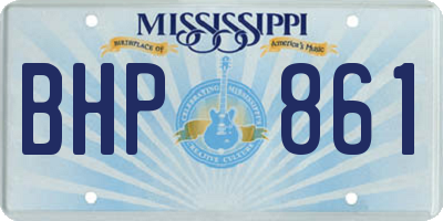 MS license plate BHP861