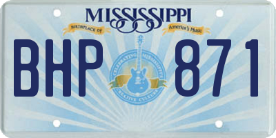 MS license plate BHP871