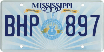 MS license plate BHP897