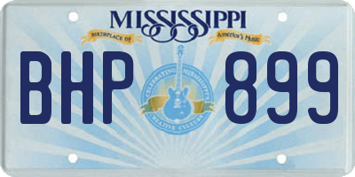MS license plate BHP899