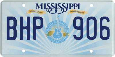 MS license plate BHP906