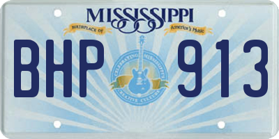 MS license plate BHP913
