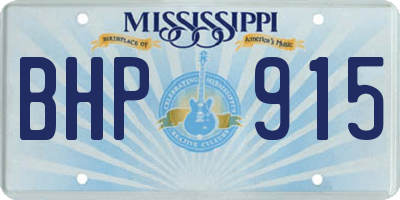 MS license plate BHP915