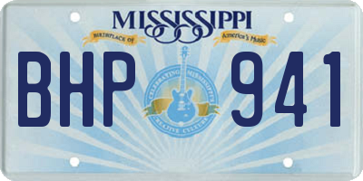 MS license plate BHP941