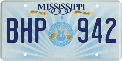 MS license plate BHP942