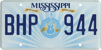 MS license plate BHP944