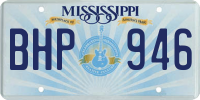 MS license plate BHP946