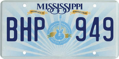 MS license plate BHP949