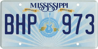 MS license plate BHP973