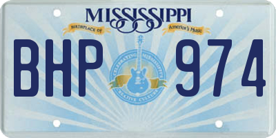 MS license plate BHP974