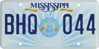 MS license plate BHQ044
