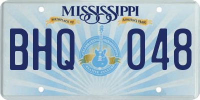 MS license plate BHQ048
