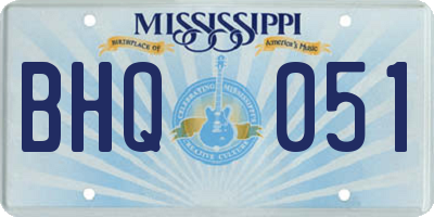 MS license plate BHQ051