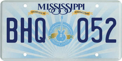 MS license plate BHQ052