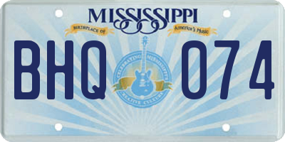 MS license plate BHQ074