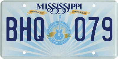 MS license plate BHQ079
