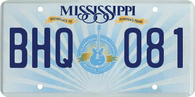 MS license plate BHQ081